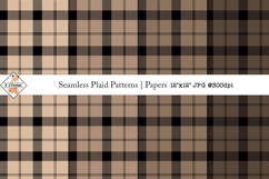 Seamless Brown Plaid Patterns | Digital Papers Product Image 1