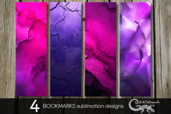Abstract purple background | 4 bookmarks sublimation designs Product Image 1