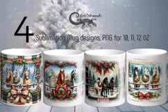 Country Christmas | 4 horse Sublimation Mug design PLUS Product Image 1