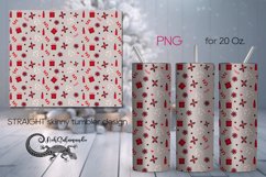 Christmas pattern | Red Xmas Sublimation Tumbler Design PL Product Image 1