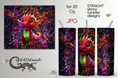 Baby dragon | Kids New year Sublimation tumbler design PLUS6 Product Image 1