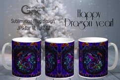 Stained glass dragon | Magic New year Sublimation Mug PLUS6 Product Image 1
