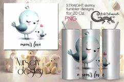 Mother's day cute animals | Skinny tumbler Sublimation PLUS6 Product Image 1