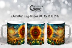 Romantic sunflowers | summer Mug Sublimation design PLUS6 Product Image 1