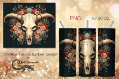 Cow Skulls | Straight Skinny tumbler sublimation design PL6 Product Image 1