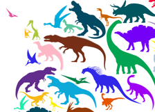 Detailed Multicolor Dinosaur World Map Product Image 4