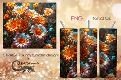 Glitter Flowers | shining tumbler Sublimation design PLUS6 Product Image 1