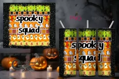 Halloween Inscription | SEAMLESS Skinny tumbler design PLUS6 Product Image 1