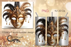 Theatrical masks | skinny tumbler Sublimation design PLUS6 Product Image 1