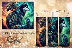 Fairy tale Wolf | skinny tumbler Sublimation design PLUS6 Product Image 1