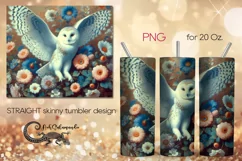 Owl | Fantasy bird skinny tumbler Sublimation design PLUS6 Product Image 1