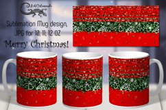 Red Glitter Christmas pattern | Mug sublimation design PLUS6 Product Image 1