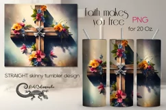 Christian cross | Skinny tumbler Sublimation design PLUS6 Product Image 1