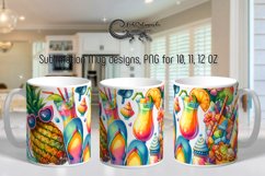 BeachLife | bright Sublimation Mug design PLUS6, PNG Product Image 1