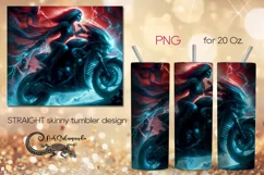 Gothic Motorcycle girl | Skinny tumbler sublimation PLUS6 Product Image 1