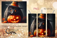 Halloween hedgehog | Skinny tumbler sublimation design PLUS6 Product Image 1