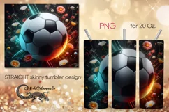 Football | Skinny tumbler sublimation, brutal design PLUS6 Product Image 1