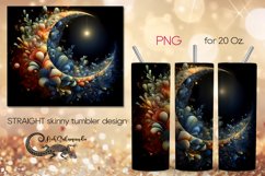 Moon flowers | Magic Skinny tumbler sublimation design PLUS6 Product Image 1