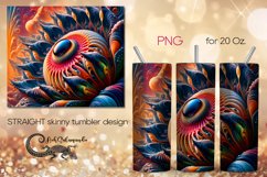 Flowers fantasy| space skinny tumbler Sublimation designs P6 Product Image 1