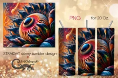 Flowers fantasy| space skinny tumbler Sublimation designs P6 Product Image 1