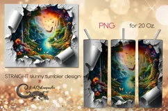 Tropical landscape | Skinny Tumbler Sublimation design PLUS6 Product Image 1
