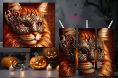 Cats in the mask | skinny tumbler Sublimation design PLUS6 Product Image 1