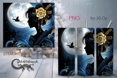 Girl silhouette | skinny tumbler Sublimation design PLUS6 Product Image 1