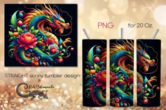 Chinese dragon | Skinny tumbler sublimation design PLUS6 Product Image 1