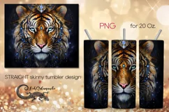 Watercolor tiger | skinny tumbler Sublimation design PLUS6 Product Image 1