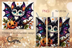 Funny bat | Halloween Skinny tumbler sublimation design PL6 Product Image 1