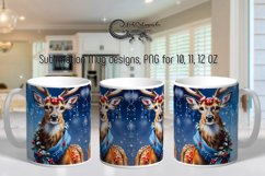 Christmas Deers | Sublimation Mug design PLUS6, PNG Product Image 1