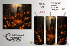 Halloween with lava | skinny tumbler sublimation design PLUS Product Image 1