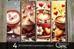 Coffee is my love | 4 bookmarks sublimation designs P Product Image 1