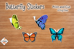 Butterfly Stickers | Print and Cut Product Image 1