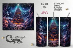 Futuristic Christmas | Xmas Sublimation tumbler design PLUS Product Image 1