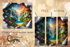 Tropical landscape | Skinny Tumbler Sublimation design PLUS Product Image 1