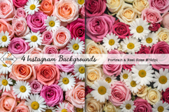 Roses &amp; Daisies Instagram Background jpg | Flower Photos Product Image 1