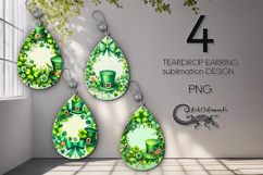 St. Patrick's day clover | 4 teardrop Earrings designs P Product Image 1