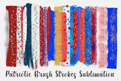 4th of July Patriotic Brush Strokes. Sublimation, PNG. Product Image 1