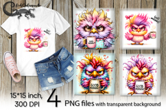 Good morning | 4 funny PNG Sublimation designs Product Image 1