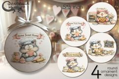 Mom's cat | Mother's day round ornaments sublimation PL Product Image 1