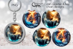 Fantasy | marine coaster &amp; key chain sublimation design PLUS Product Image 1