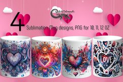 Valentine inscription | 4 Love Sublimation Mug designs Product Image 1