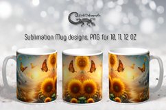 Romantic sunflowers | summer Mug Sublimation design PLUS Product Image 1