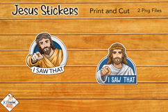 Jesus Stickers | Print and Cut Product Image 1