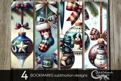 Vintage Christmas | Xmas bookmarks sublimation design P Product Image 1