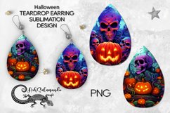 Bright Halloween | Gothic teardrop earring sublimation PLUS Product Image 1