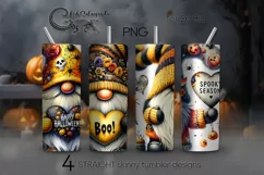 Halloween Gnome | 4 Skinny tumbler sublimation designs PLUS Product Image 1