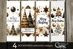 Christmas tree | 4 Xmas bookmarks sublimation design PL Product Image 1