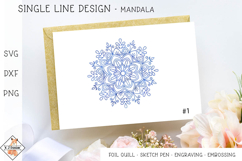 Mandala SVG for Foil Quill | Single Line Designs Product Image 1